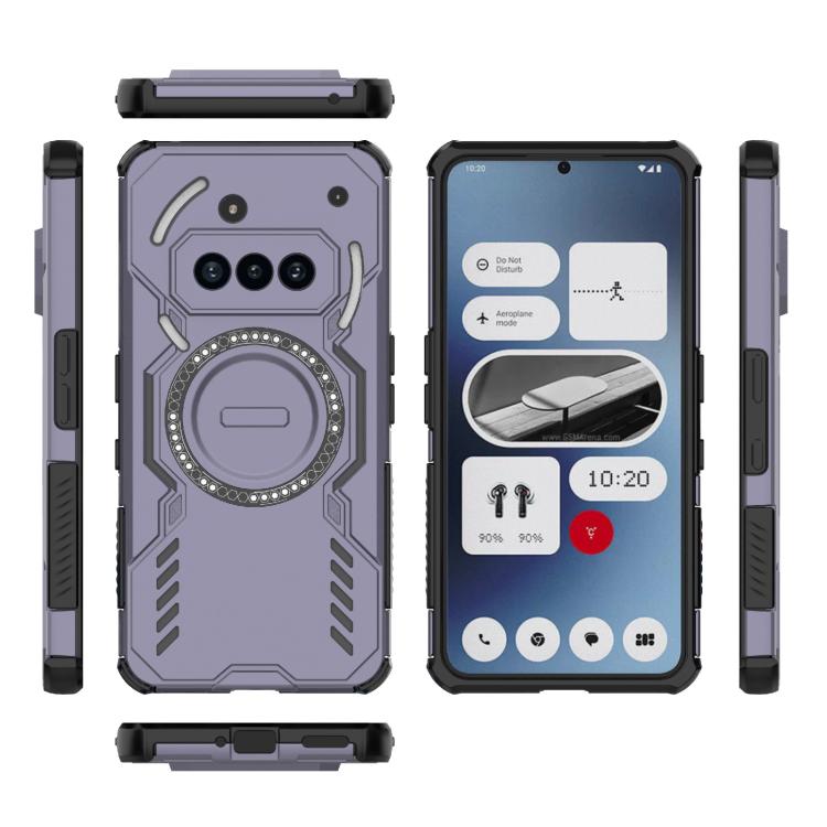 For Nothing Phone 3a Butterfly Armor MagSafe Magnetic Ring Shockproof Phone Case