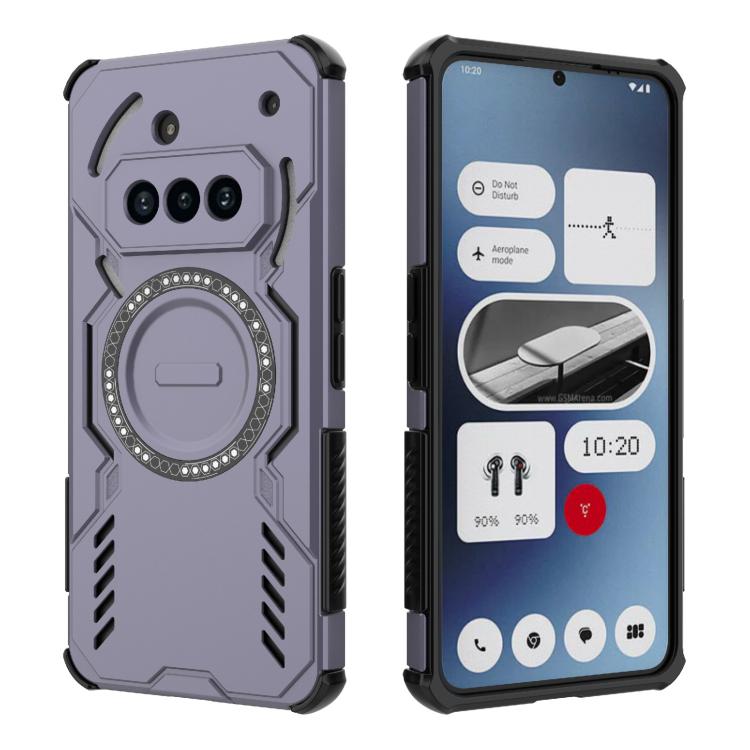 For Nothing Phone 3a Butterfly Armor MagSafe Magnetic Ring Shockproof Phone Case