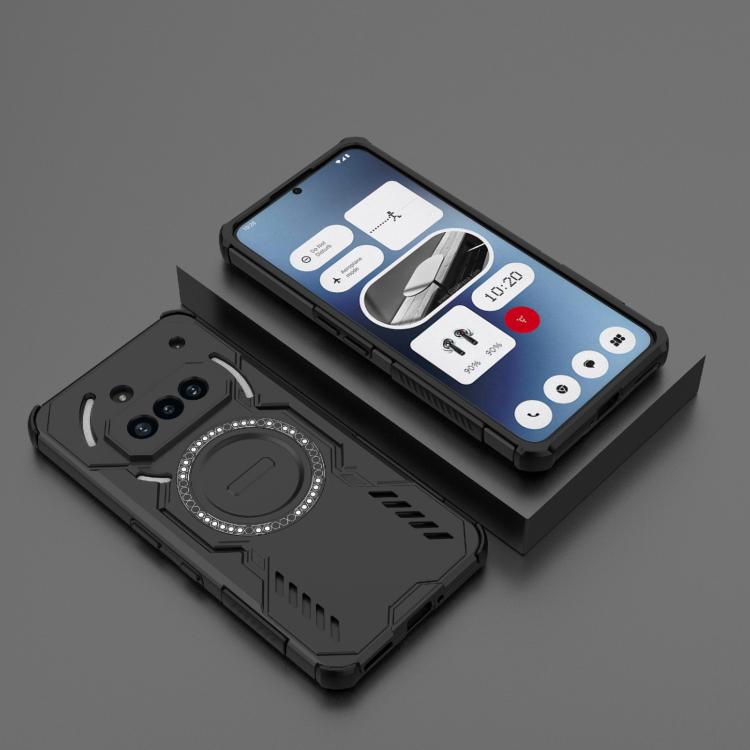 For Nothing Phone 3a Butterfly Armor MagSafe Magnetic Ring Shockproof Phone Case