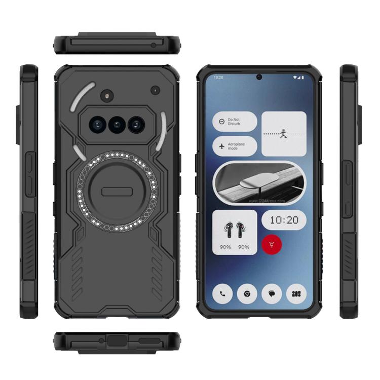 For Nothing Phone 3a Butterfly Armor MagSafe Magnetic Ring Shockproof Phone Case