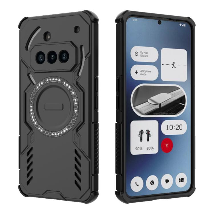 For Nothing Phone 3a Butterfly Armor MagSafe Magnetic Ring Shockproof Phone Case