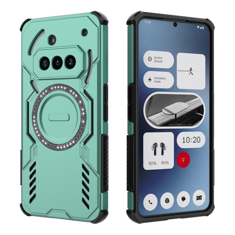 For Nothing Phone 3a Butterfly Armor MagSafe Magnetic Ring Shockproof Phone Case