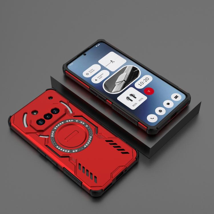 For Nothing Phone 3a Butterfly Armor MagSafe Magnetic Ring Shockproof Phone Case