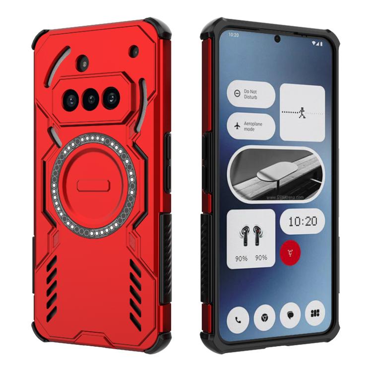 For Nothing Phone 3a Butterfly Armor MagSafe Magnetic Ring Shockproof Phone Case