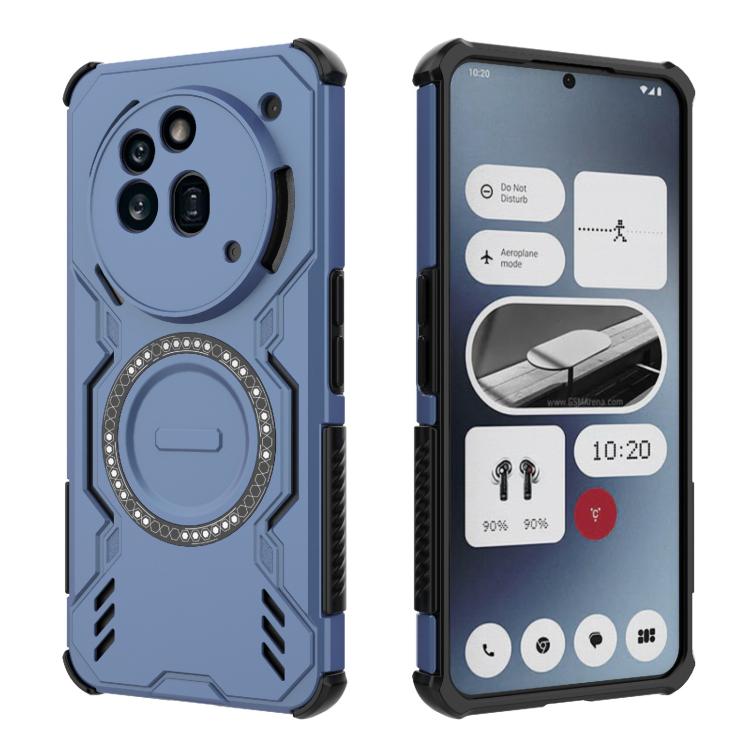 For Nothing Phone 3a Pro Butterfly Armor MagSafe Magnetic Ring Shockproof Phone Case
