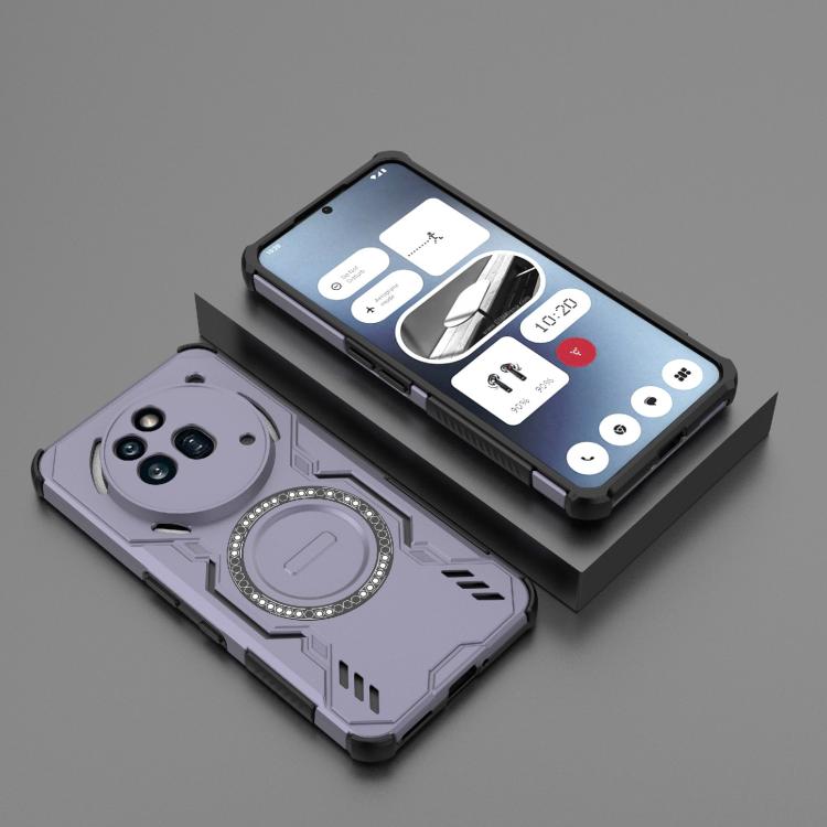 For Nothing Phone 3a Pro Butterfly Armor MagSafe Magnetic Ring Shockproof Phone Case