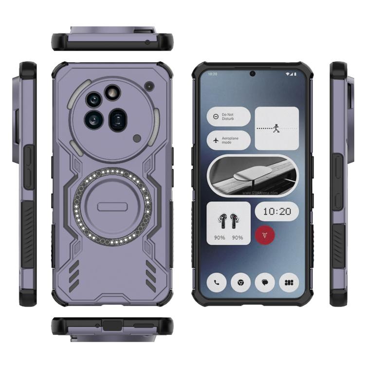 For Nothing Phone 3a Pro Butterfly Armor MagSafe Magnetic Ring Shockproof Phone Case