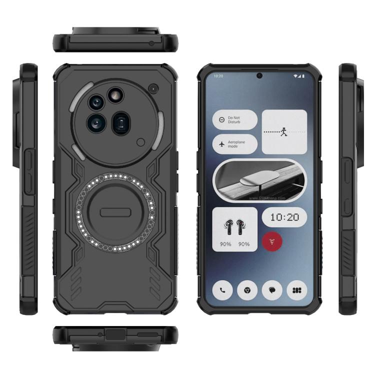For Nothing Phone 3a Pro Butterfly Armor MagSafe Magnetic Ring Shockproof Phone Case
