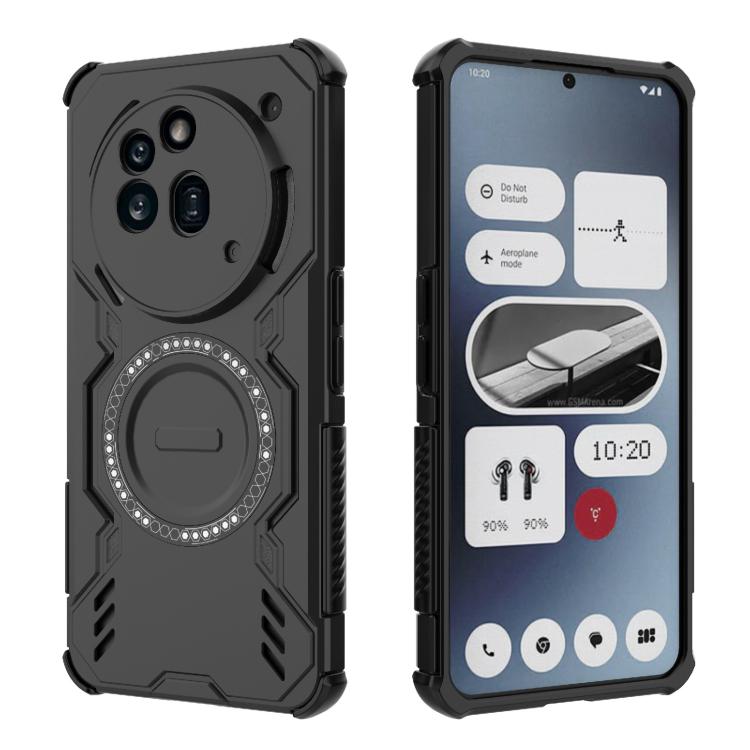 For Nothing Phone 3a Pro Butterfly Armor MagSafe Magnetic Ring Shockproof Phone Case