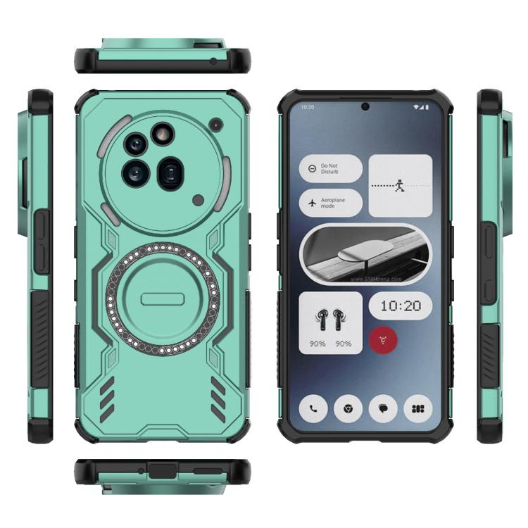 For Nothing Phone 3a Pro Butterfly Armor MagSafe Magnetic Ring Shockproof Phone Case