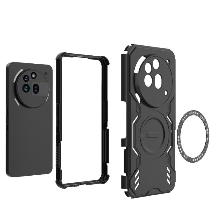 For Nothing Phone 3a Pro Butterfly Armor MagSafe Magnetic Ring Shockproof Phone Case