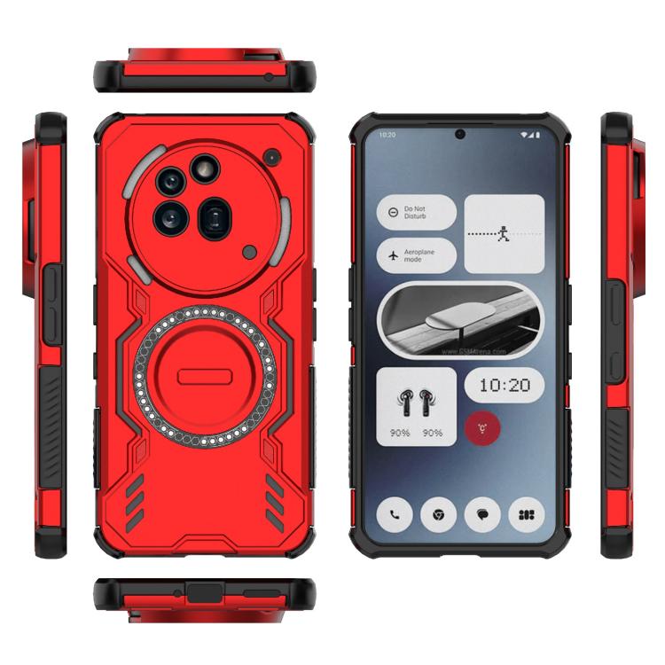 For Nothing Phone 3a Pro Butterfly Armor MagSafe Magnetic Ring Shockproof Phone Case