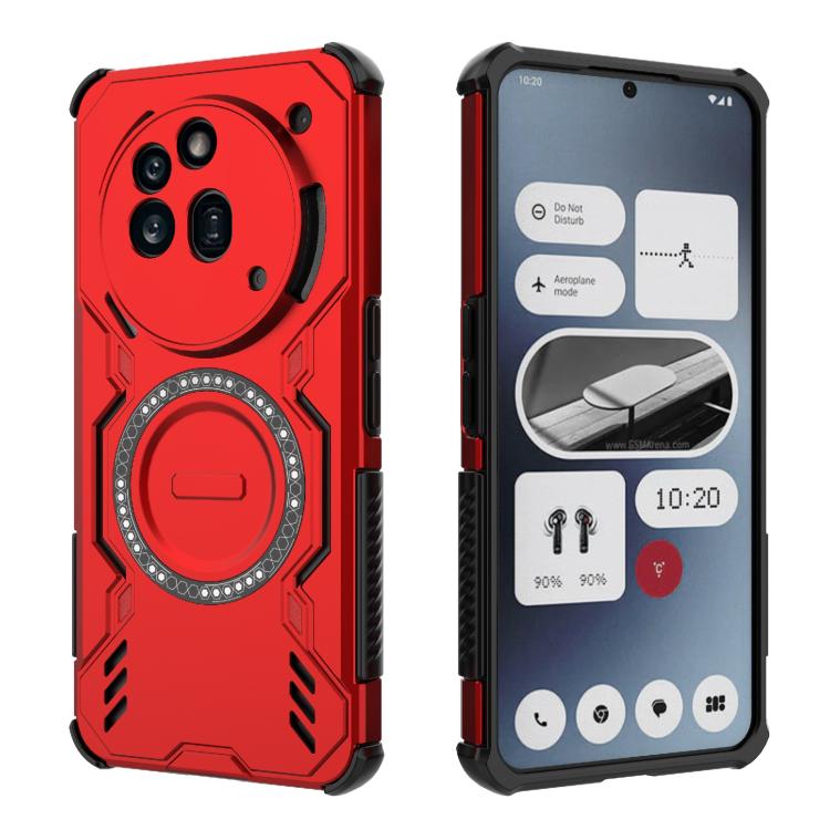 For Nothing Phone 3a Pro Butterfly Armor MagSafe Magnetic Ring Shockproof Phone Case