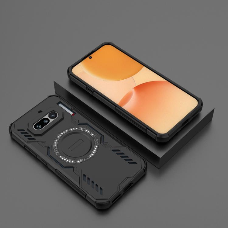 For Nothing Phone 4a 5G Global Butterfly Armor MagSafe Magnetic Ring Shockproof Phone Case