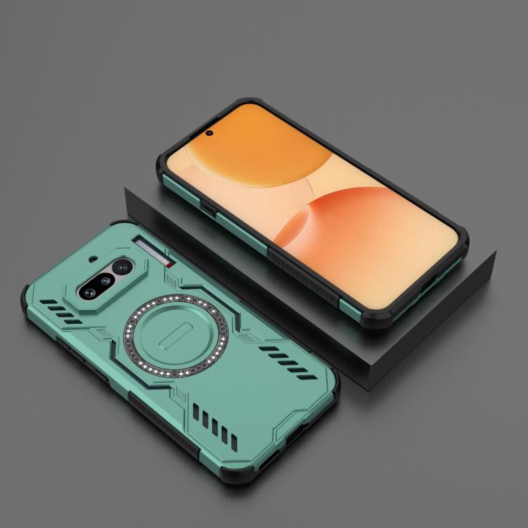 For Nothing Phone 4a 5G Global Butterfly Armor MagSafe Magnetic Ring Shockproof Phone Case