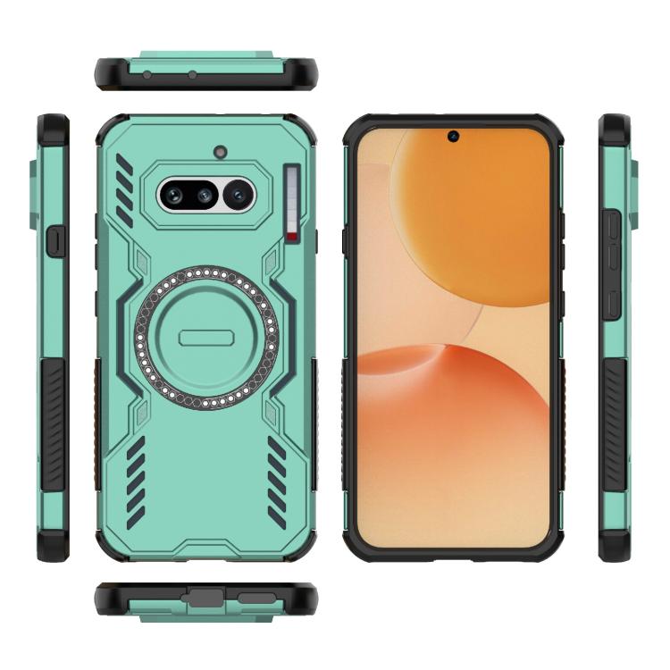 For Nothing Phone 4a 5G Global Butterfly Armor MagSafe Magnetic Ring Shockproof Phone Case