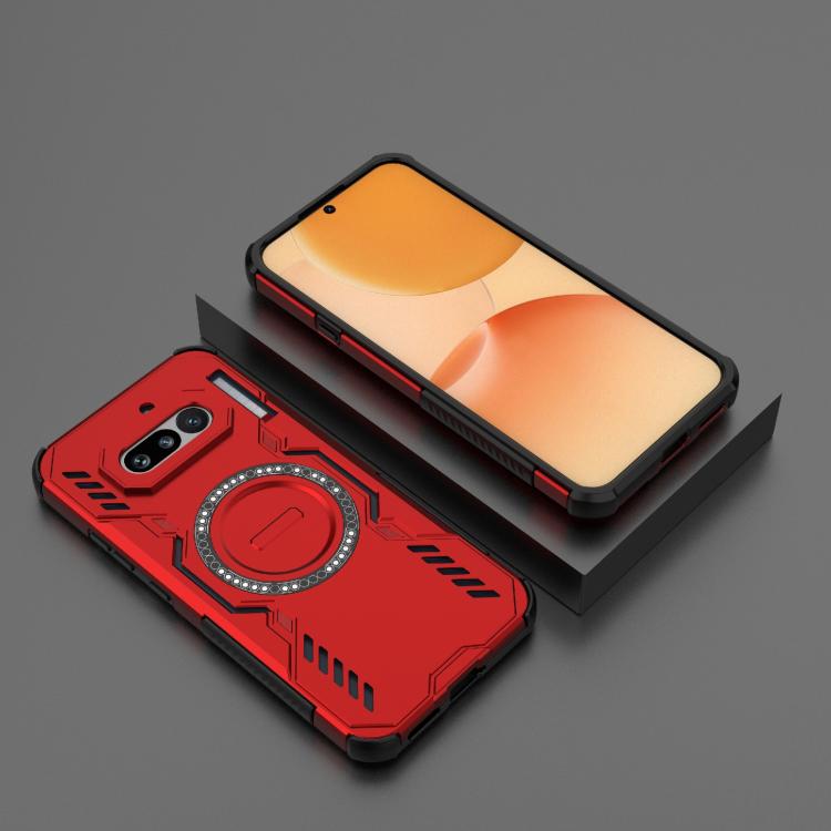 For Nothing Phone 4a 5G Global Butterfly Armor MagSafe Magnetic Ring Shockproof Phone Case