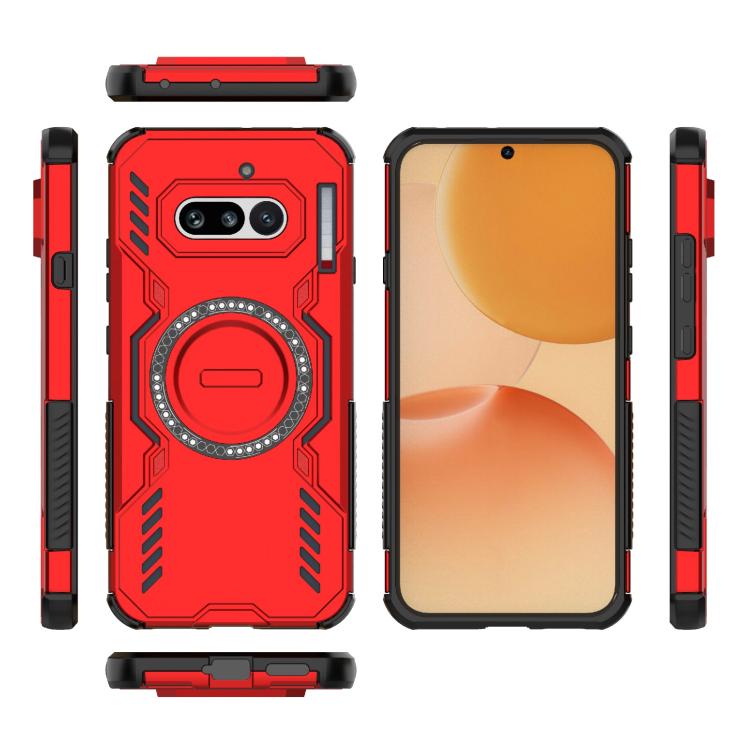 For Nothing Phone 4a 5G Global Butterfly Armor MagSafe Magnetic Ring Shockproof Phone Case