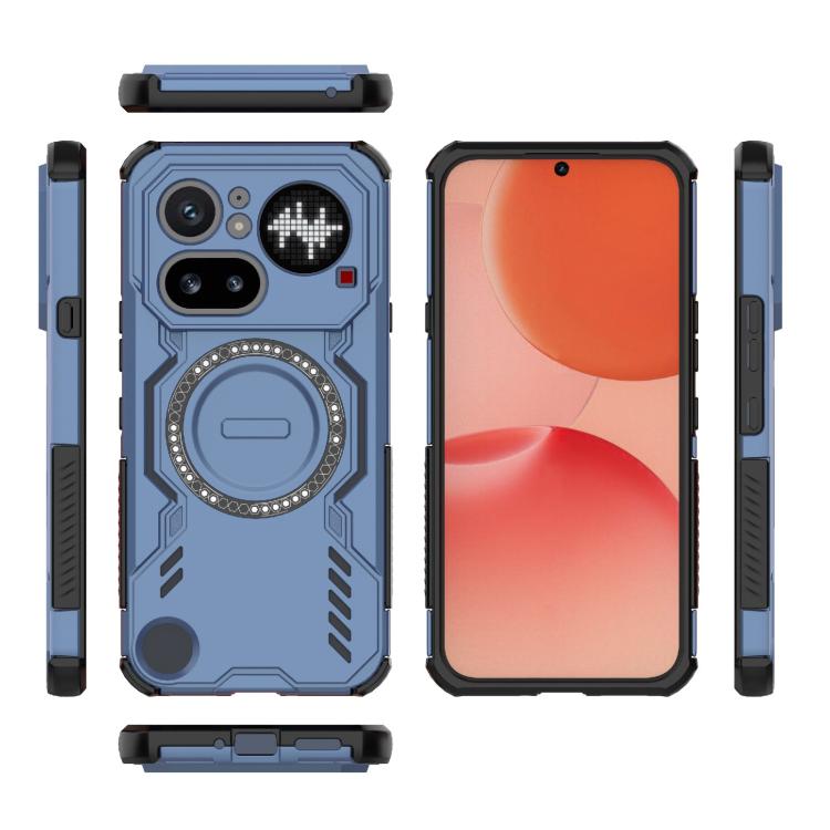 For Nothing Phone 4a Pro 5G Global Butterfly Armor MagSafe Magnetic Ring Shockproof Phone Case