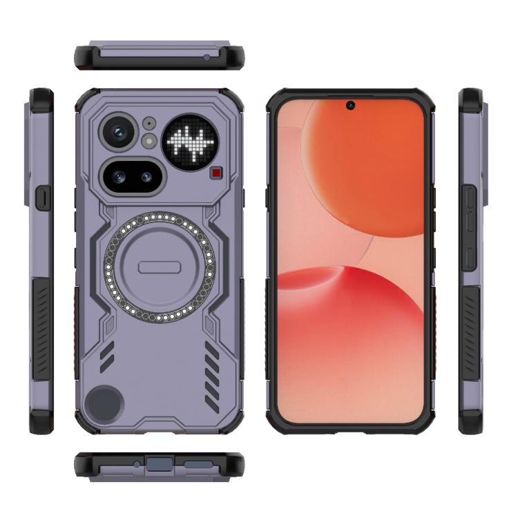 For Nothing Phone 4a Pro 5G Global Butterfly Armor MagSafe Magnetic Ring Shockproof Phone Case