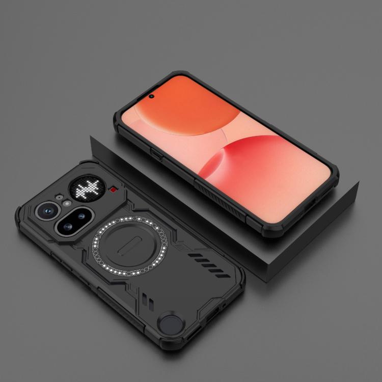 For Nothing Phone 4a Pro 5G Global Butterfly Armor MagSafe Magnetic Ring Shockproof Phone Case