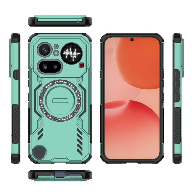 For Nothing Phone 4a Pro 5G Global Butterfly Armor MagSafe Magnetic Ring Shockproof Phone Case
