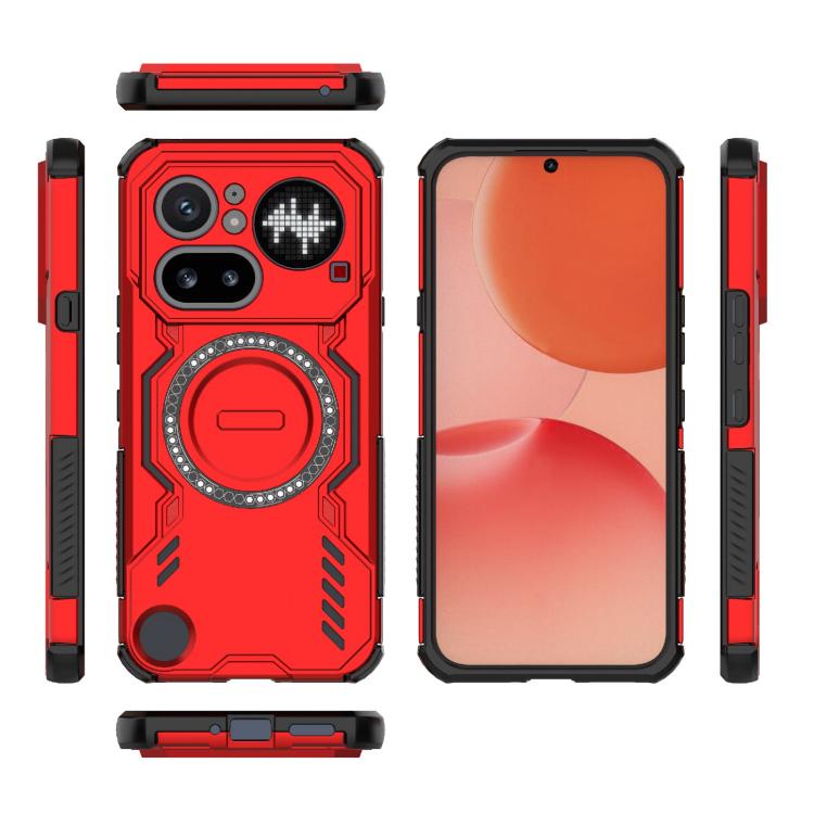 For Nothing Phone 4a Pro 5G Global Butterfly Armor MagSafe Magnetic Ring Shockproof Phone Case