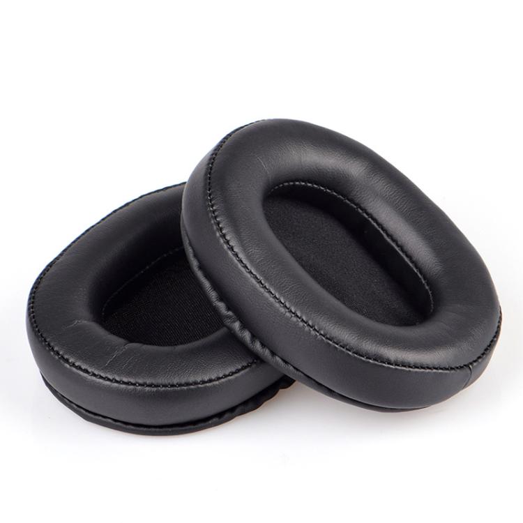 2pcs Sponge Earmuffs Replacement Earpads For ATH-MSR7, Style:Black Protein Leather