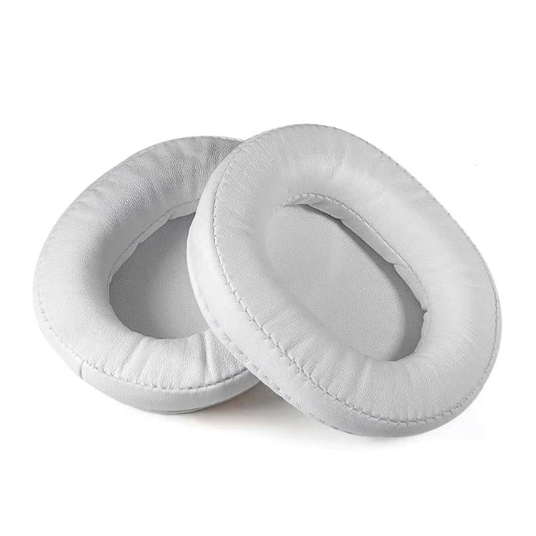 2pcs Sponge Earmuffs Replacement Earpads For ATH-MSR7, Style:White Protein Leather