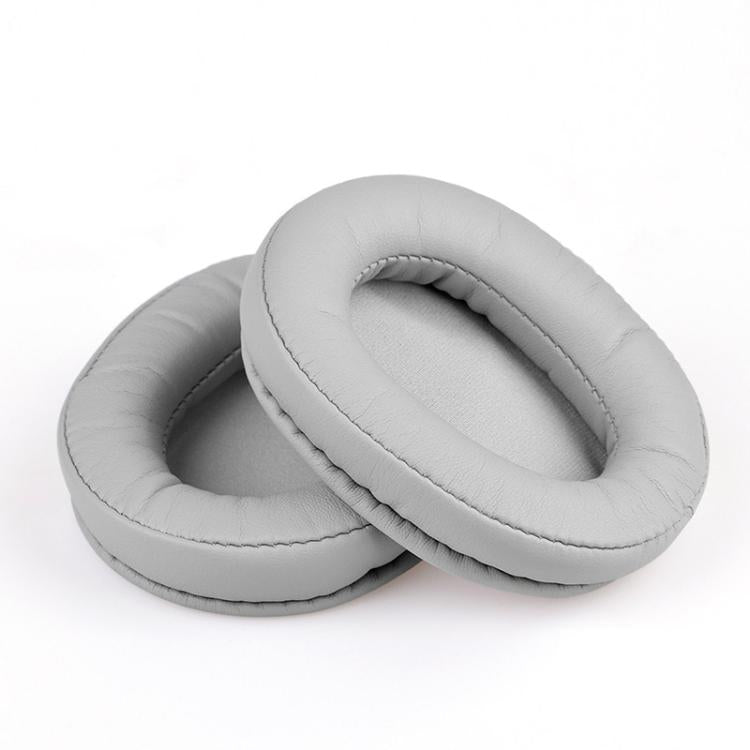 2pcs Sponge Earmuffs Replacement Earpads For ATH-MSR7, Style:Grey Protein Leather