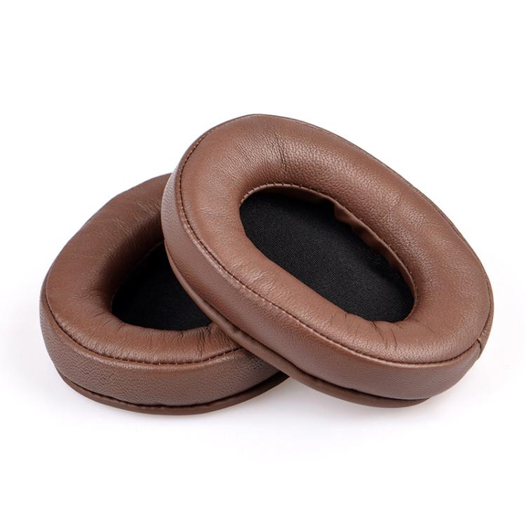 2pcs Sponge Earmuffs Replacement Earpads For ATH-MSR7, Style:Brown Lambskin