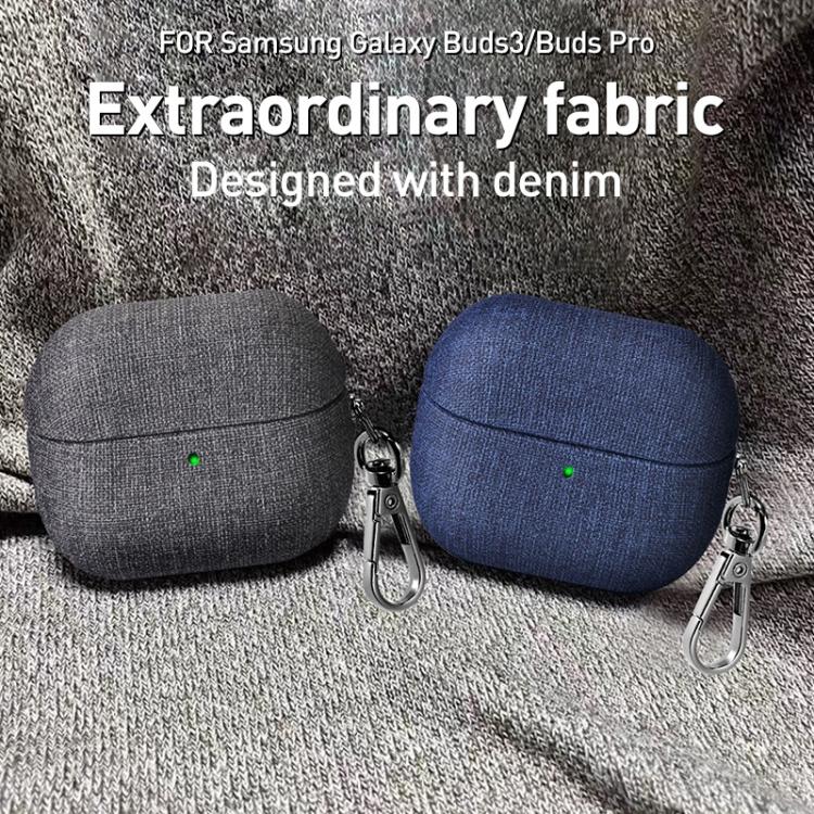 For Samsung Galaxy Buds3 / Buds3 Pro Fine Cloth Earphone Case with Hook