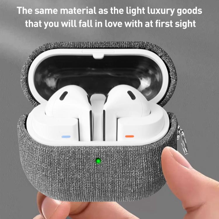 For Samsung Galaxy Buds3 / Buds3 Pro Fine Cloth Earphone Case with Hook