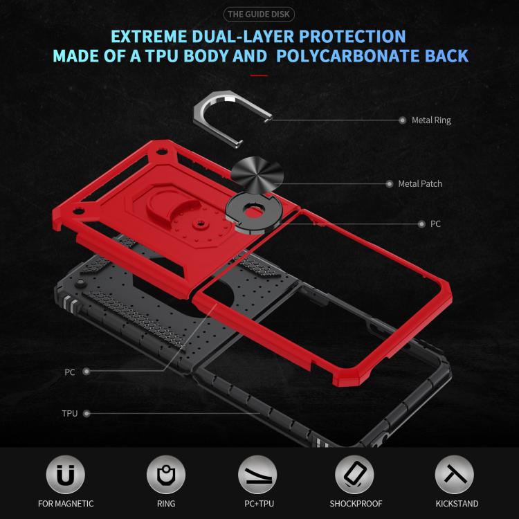 For Samsung Galaxy Z Flip7 5G Shockproof TPU + PC Phone Case with Holder