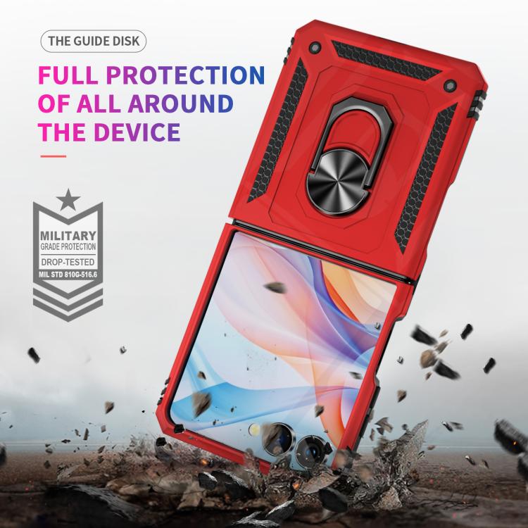 For Samsung Galaxy Z Flip7 5G Shockproof TPU + PC Phone Case with Holder