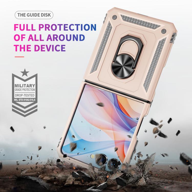 For Samsung Galaxy Z Flip7 5G Shockproof TPU + PC Phone Case with Holder