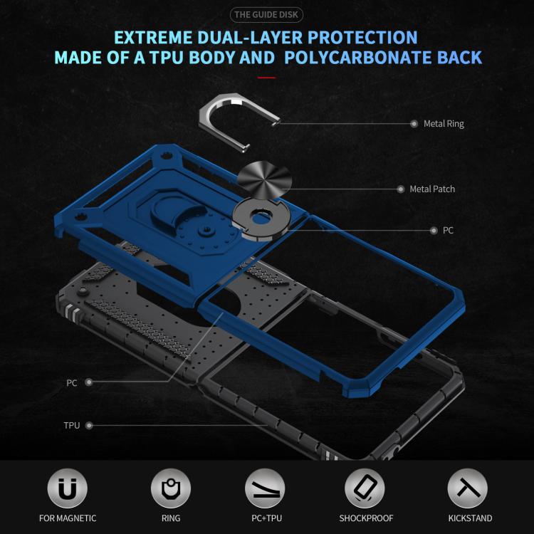 For Samsung Galaxy Z Flip7 5G Shockproof TPU + PC Phone Case with Holder