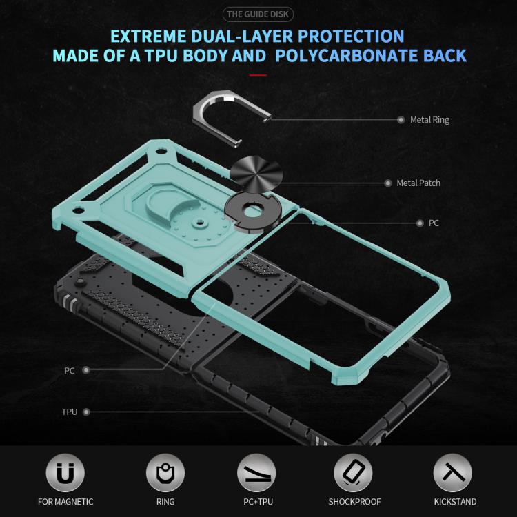 For Samsung Galaxy Z Flip7 5G Shockproof TPU + PC Phone Case with Holder