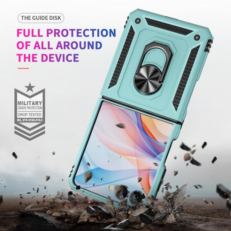 For Samsung Galaxy Z Flip7 5G Shockproof TPU + PC Phone Case with Holder