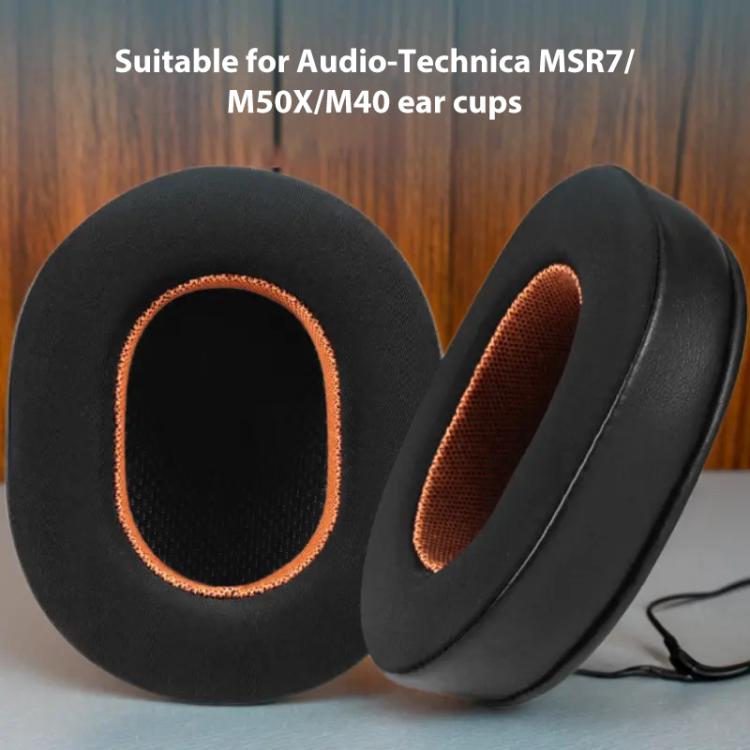2pcs Ice Silk Cloth Replacement Earpads For Audio Technica ATH-MSR7 / M50X / M40