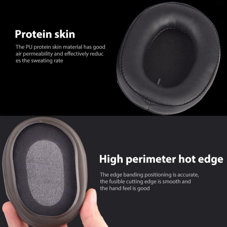 1 Pair Protein Leather Replacement Earpads For Audio Technica ATH-SR9 / DSR9BT / DSR7BT
