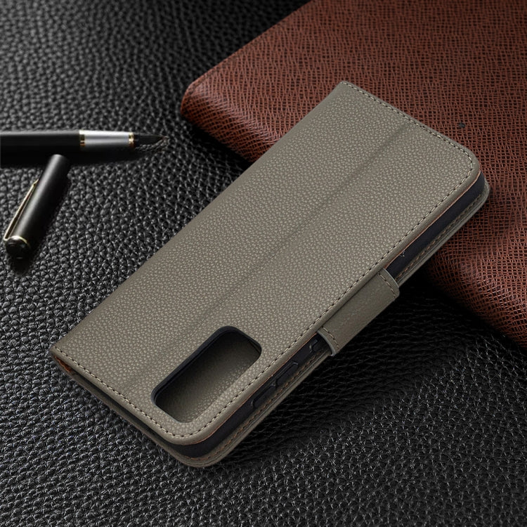 For Samsung Galaxy S20 FE 5G / S20 Lite Litchi Texture Pure Color Horizontal Flip PU Leather Case with Holder & Card Slots & Wallet & Lanyard