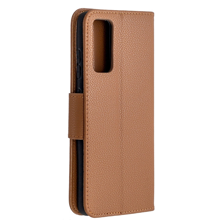 For Samsung Galaxy S20 FE 5G / S20 Lite Litchi Texture Pure Color Horizontal Flip PU Leather Case with Holder & Card Slots & Wallet & Lanyard