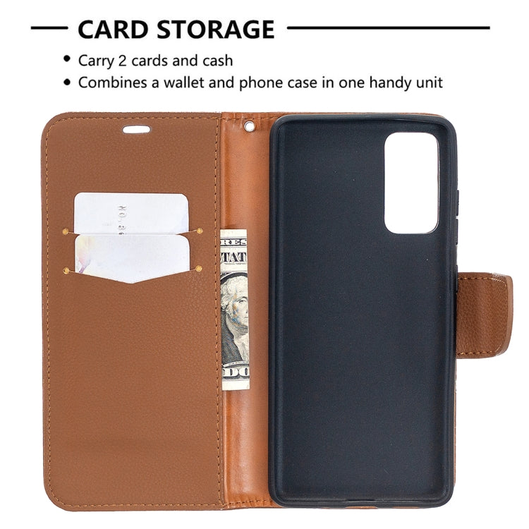 For Samsung Galaxy S20 FE 5G / S20 Lite Litchi Texture Pure Color Horizontal Flip PU Leather Case with Holder & Card Slots & Wallet & Lanyard