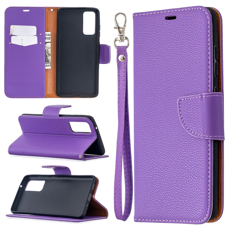 For Samsung Galaxy S20 FE 5G / S20 Lite Litchi Texture Pure Color Horizontal Flip PU Leather Case with Holder & Card Slots & Wallet & Lanyard