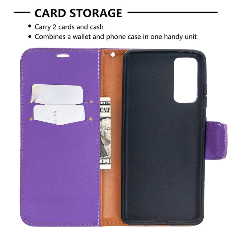 For Samsung Galaxy S20 FE 5G / S20 Lite Litchi Texture Pure Color Horizontal Flip PU Leather Case with Holder & Card Slots & Wallet & Lanyard