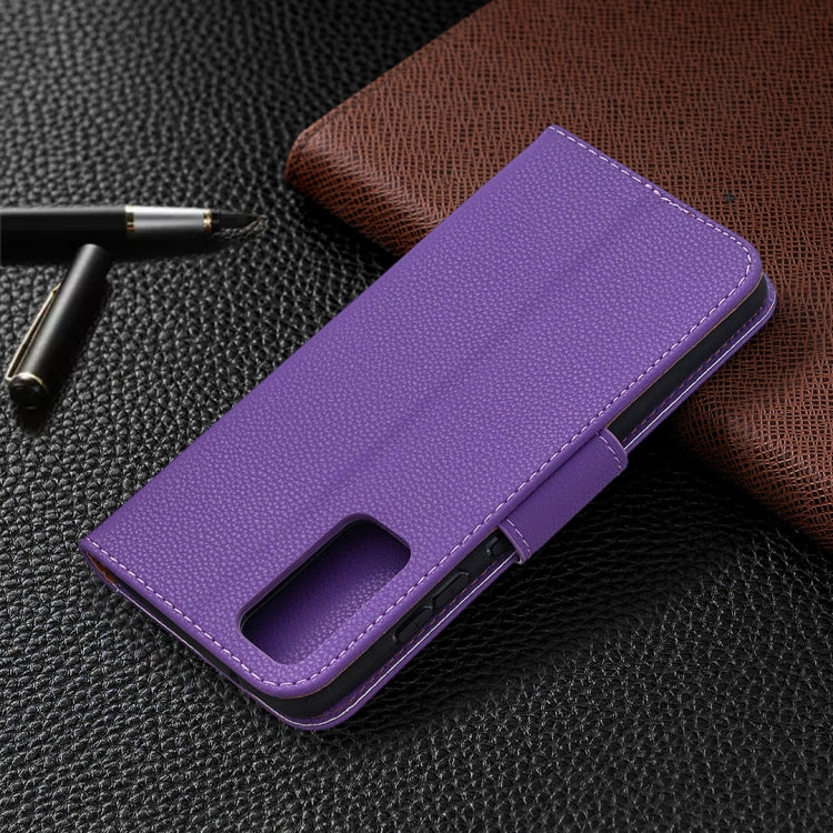 For Samsung Galaxy S20 FE 5G / S20 Lite Litchi Texture Pure Color Horizontal Flip PU Leather Case with Holder & Card Slots & Wallet & Lanyard