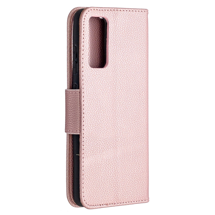 For Samsung Galaxy S20 FE 5G / S20 Lite Litchi Texture Pure Color Horizontal Flip PU Leather Case with Holder & Card Slots & Wallet & Lanyard