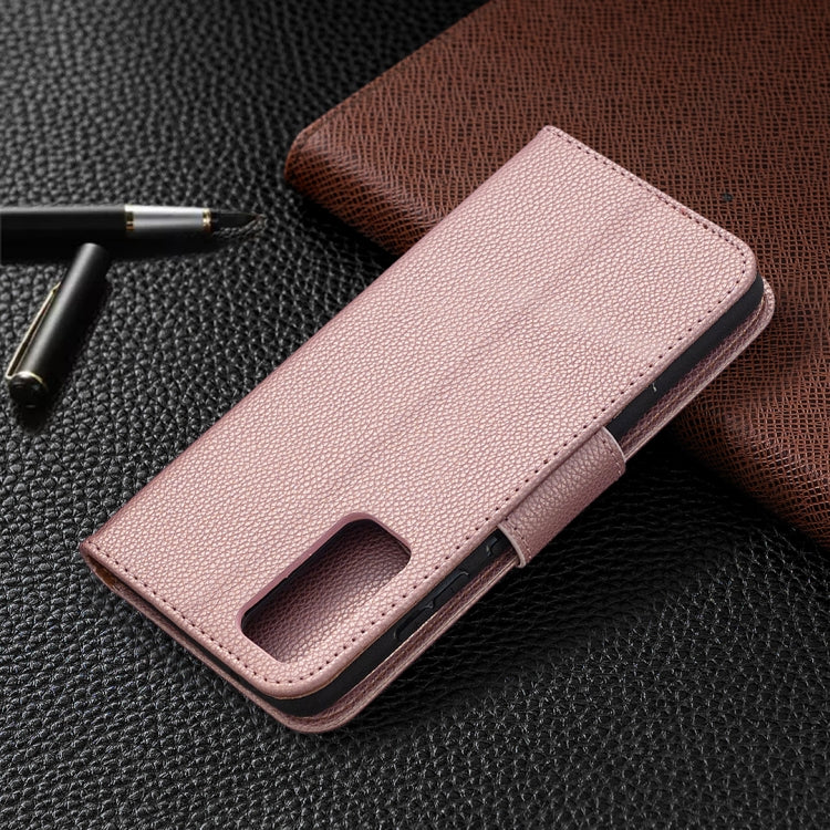 For Samsung Galaxy S20 FE 5G / S20 Lite Litchi Texture Pure Color Horizontal Flip PU Leather Case with Holder & Card Slots & Wallet & Lanyard