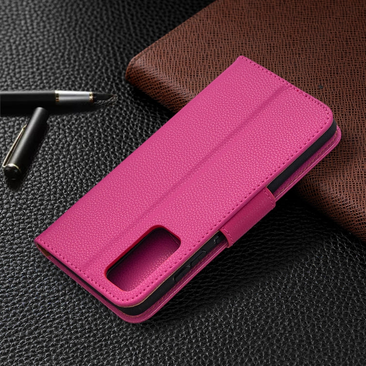 For Samsung Galaxy S20 FE 5G / S20 Lite Litchi Texture Pure Color Horizontal Flip PU Leather Case with Holder & Card Slots & Wallet & Lanyard